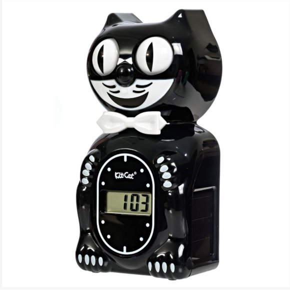 Solar Powered Kit-Cat clock Digital Alarm Klock Classic Black - Picture 6 of 7